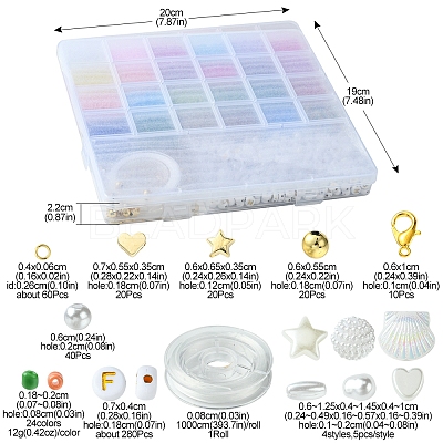 DIY Glass Beads Bracelets Mking Kits DIY-FS0006-54B-1