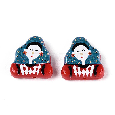 Printed Opaque Resin Beads RESI-N043-17A-1