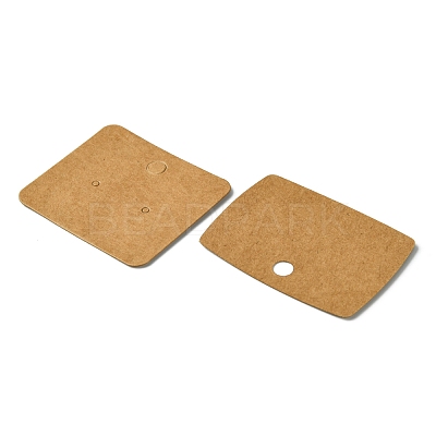 24Pcs 3 Styles Blank Kraft Paper Earring Display Cards CDIS-FS0001-10-1