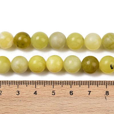 Natural Lemon Jade Beads Strands G-F591-27-10mm-1