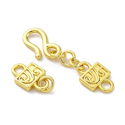 Brass Hook and S-Hook Clasps KK-U059-22G-1
