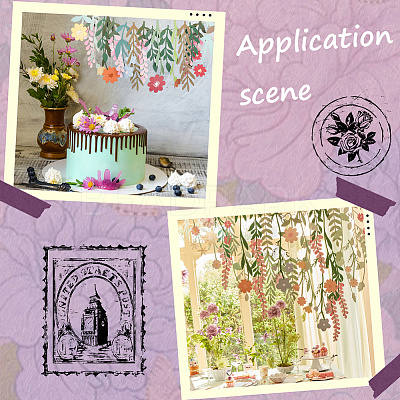 Paper Flower Hanging Banners DIY-WH20049-35-1