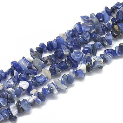 Natural Sodalite Beads Strands X-G-S315-25-1