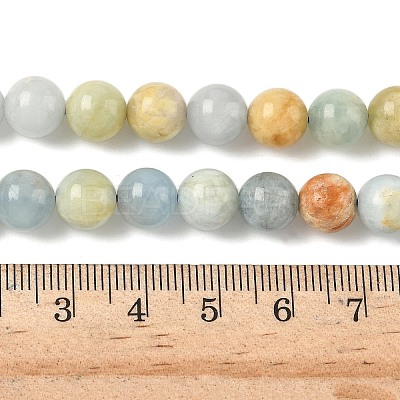 Natural Aquamarine Beads Strands G-D327-A01-8mm-1