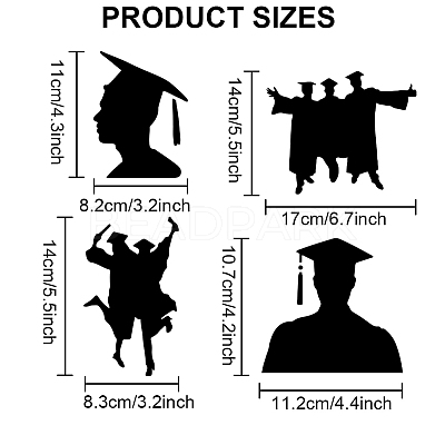 1 Set PET Hollow Out Drawing Painting Stencils DIY-MA0004-33C-1