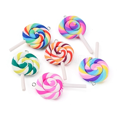 Handmade Polymer Clay Big Pendants CLAY-Q240-007-1