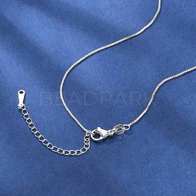 Brass Box Chain Necklaces for Women NJEW-G160-17S-1