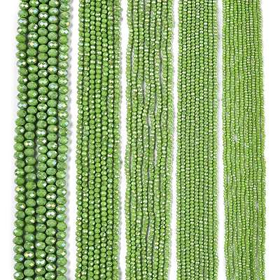 Electroplate Glass Beads Strands EGLA-A044-P4mm-B30-1