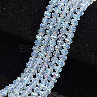 Electroplate Glass Beads Strands EGLA-A034-J6mm-L07-1