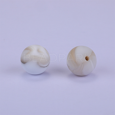 Round Silicone Focal Beads SI-JX0046A-69-1