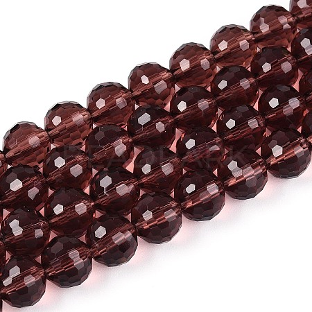 Transparent Glass Bead Strands GLAA-R095-8mm-36-1