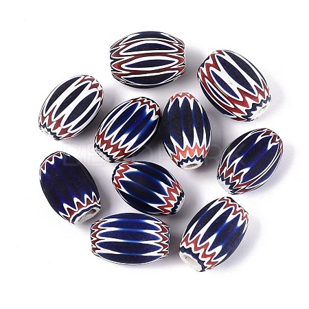 Handmade Millefiori Glass Barrel Beads LA-N002-32A-1