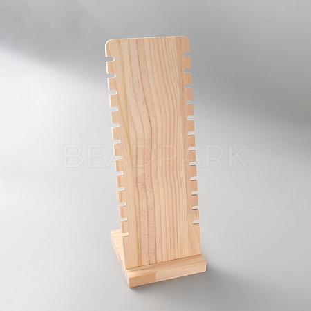 12-Slot Wood Necklaces Organizer Display Stands NDIS-WH20003-02-1