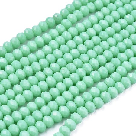 Opaque Solid Color Glass Beads Strands X-EGLA-A034-P6mm-D14-1