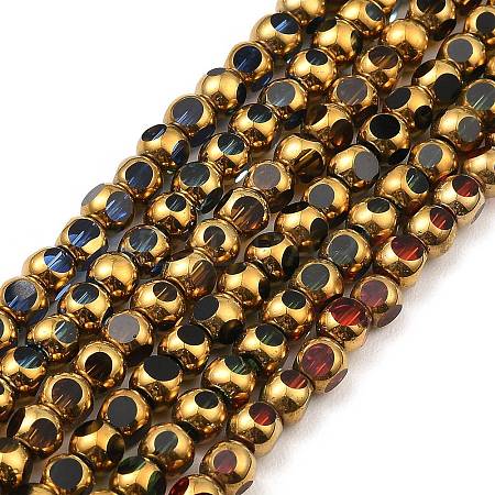 Faceted Electroplate Glass Beads Strands EGLA-P051-03A-G-1