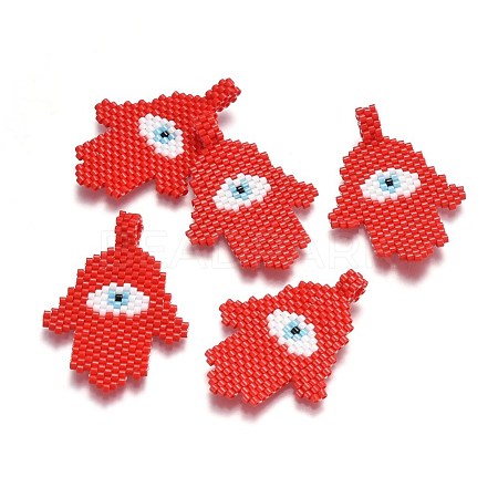 Handmade Japanese Seed Beads Pendants SEED-L008-050B-1