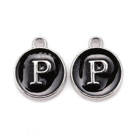 Platinum Plated Alloy Charms LS-ENAM-S118-02P-P-1