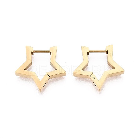 304 Stainless Steel Hoop Earrings STAS-T074-33G-1