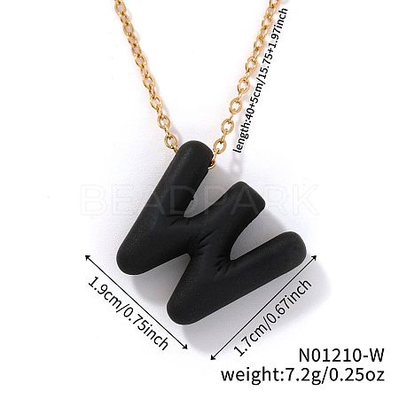 Alloy Initial Pendant Necklaces RS8745-23-1