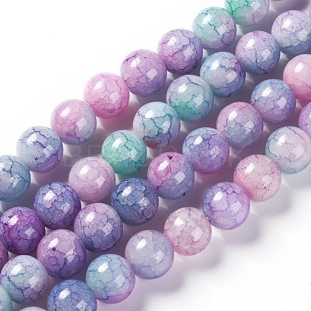 Crackle Glass Beads Strands CCG-L002-A-04-1