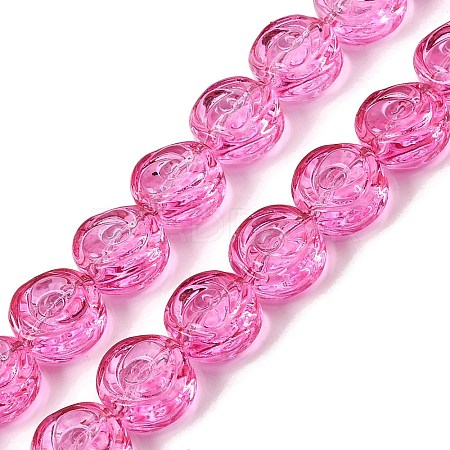 Baking Paint Transparent Glass Beads Strands GL-CBA2ED2-04I-1