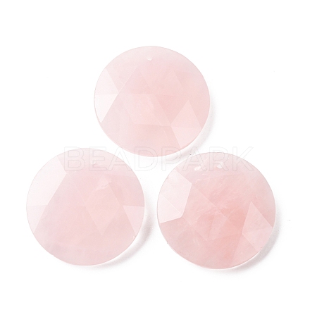 Natural Rose Quartz Pendants X-G-H331-01D-1