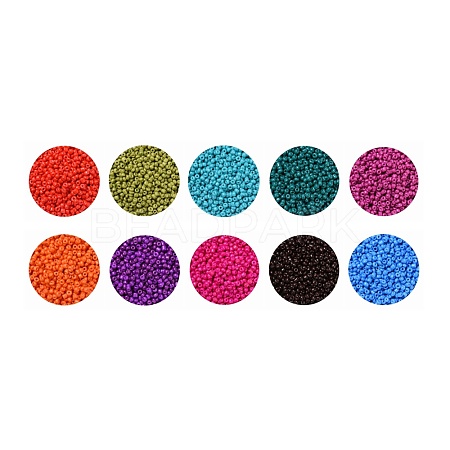 8/0 Baking Paint Glass Seed Beads SEED-US0001-04-3mm-1