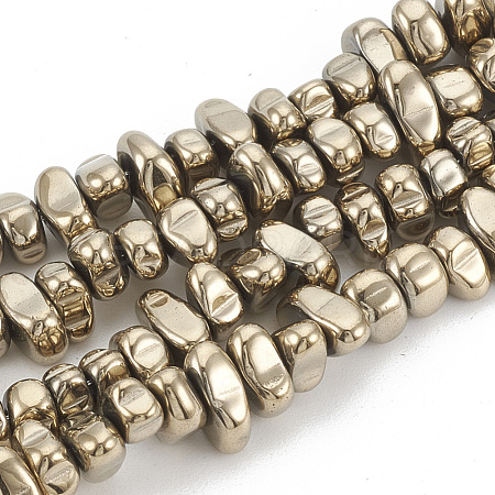 Electroplate Non-magnetic Synthetic Hematite Beads Strands G-T061-102M-1