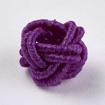 Polyester Weave Beads WOVE-K001-A11-1