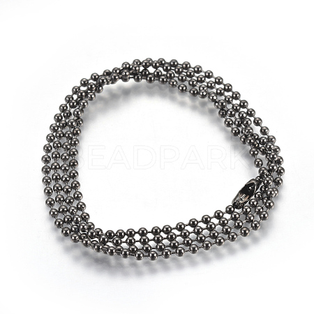 Stainless Steel Ball Chain Necklace Making MAK-L019-01E-B-1