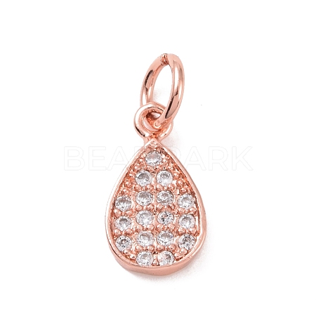 Brass Micro Pave Cubic Zirconia Pendants KK-I614-064RG-1