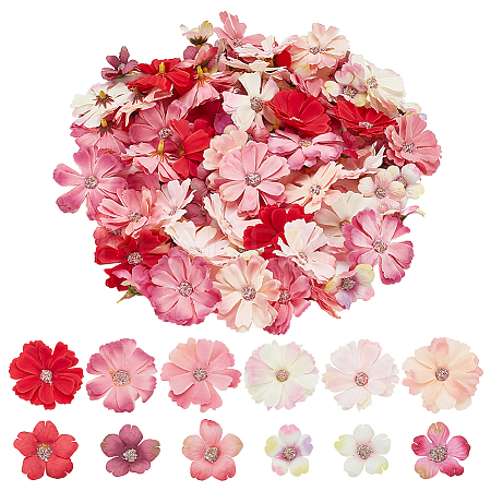 WADORN 120Pcs 12 Colors Silk Cloth Flower DIY-WR0003-94-1