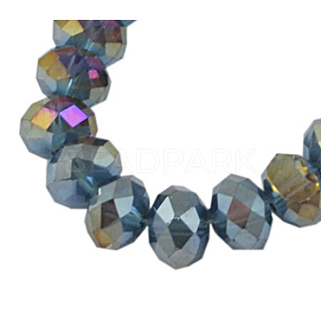 Electroplate Glass Beads Strands X-GR8MMY-1AB-1