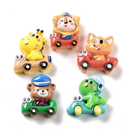 Opaque Resin Cabochons X-RESI-G085-06-1