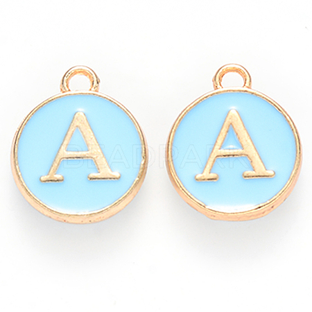 Golden Plated Alloy Enamel Charms LS-ENAM-S118-04A-1
