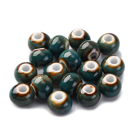 Bright Glazed Porcelain Beads PORC-D300-A35-1