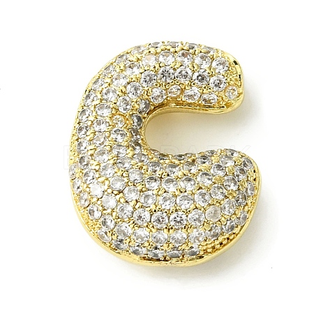 Rack Plating Brass Cubic Zirconia Pendants KK-S378-02G-C-1