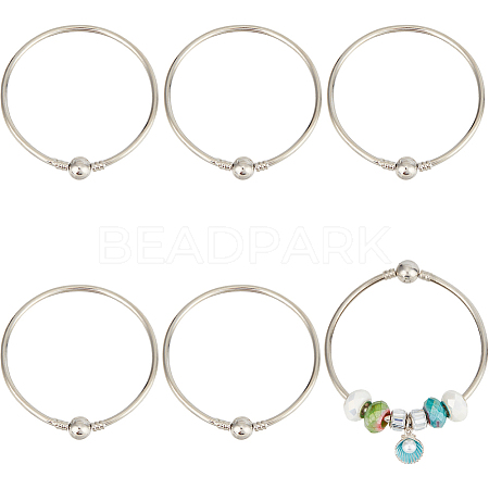 6Pcs Brass European Style Bangle Making PPJ-SC0001-03-1