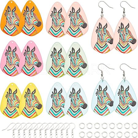  DIY Dangle Earring Making Kits DIY-NB0005-33-1