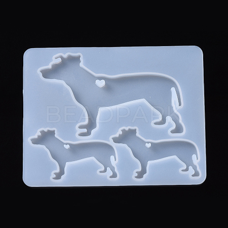 Dog Pendant Silicone Molds X-DIY-I026-25-1