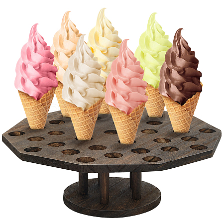 Polygon Wooden Display Stands ODIS-WH0030-100-1