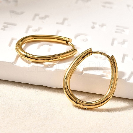 Ion Plating(IP) Stainless Steel Hoop Earrings EJEW-P232-02G-1