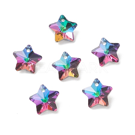 Electroplate Glass Charms GLAA-H104-A06-1