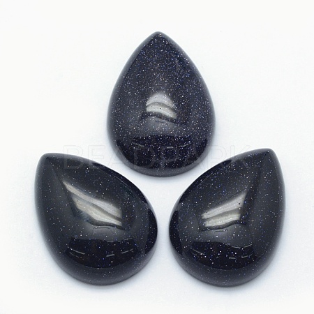 Synthetic Blue Goldstone Cabochons G-E491-B-01-1