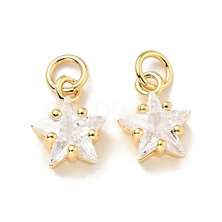 Eco-friendly Brass Micro Pave Cubic Zirconia Pendants LS-KK-D080-44G-01-1