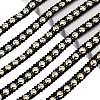 10 Yards Polyester with ABS Plastic Half Round Bead Lace Trim OCOR-GA0002-76A-6