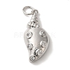 Rack Plating Brass Micro Pave Cubic Zirconia Pendants KK-U027-09-04P-1