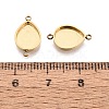 304 Stainless Steel Connector Cabochon Settings STAS-Q113-32G-3