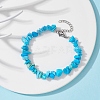 Synthetic Turquoise Chips Beaded Bracelet BJEW-JB09686-11-4