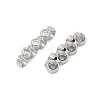 Brass Micro Pave Clear Cubic Zirconia Spacer Bars LS-KK-P302-26P-2